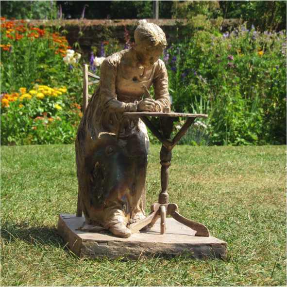 Jane in the garden at Chawton. Credit: Robert Truscott