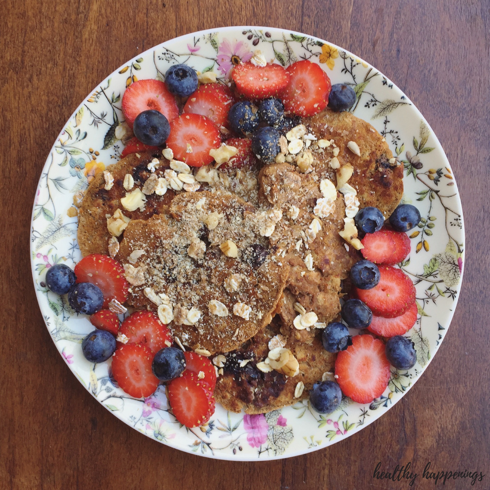 Blueberry Oat Protein Pancakes