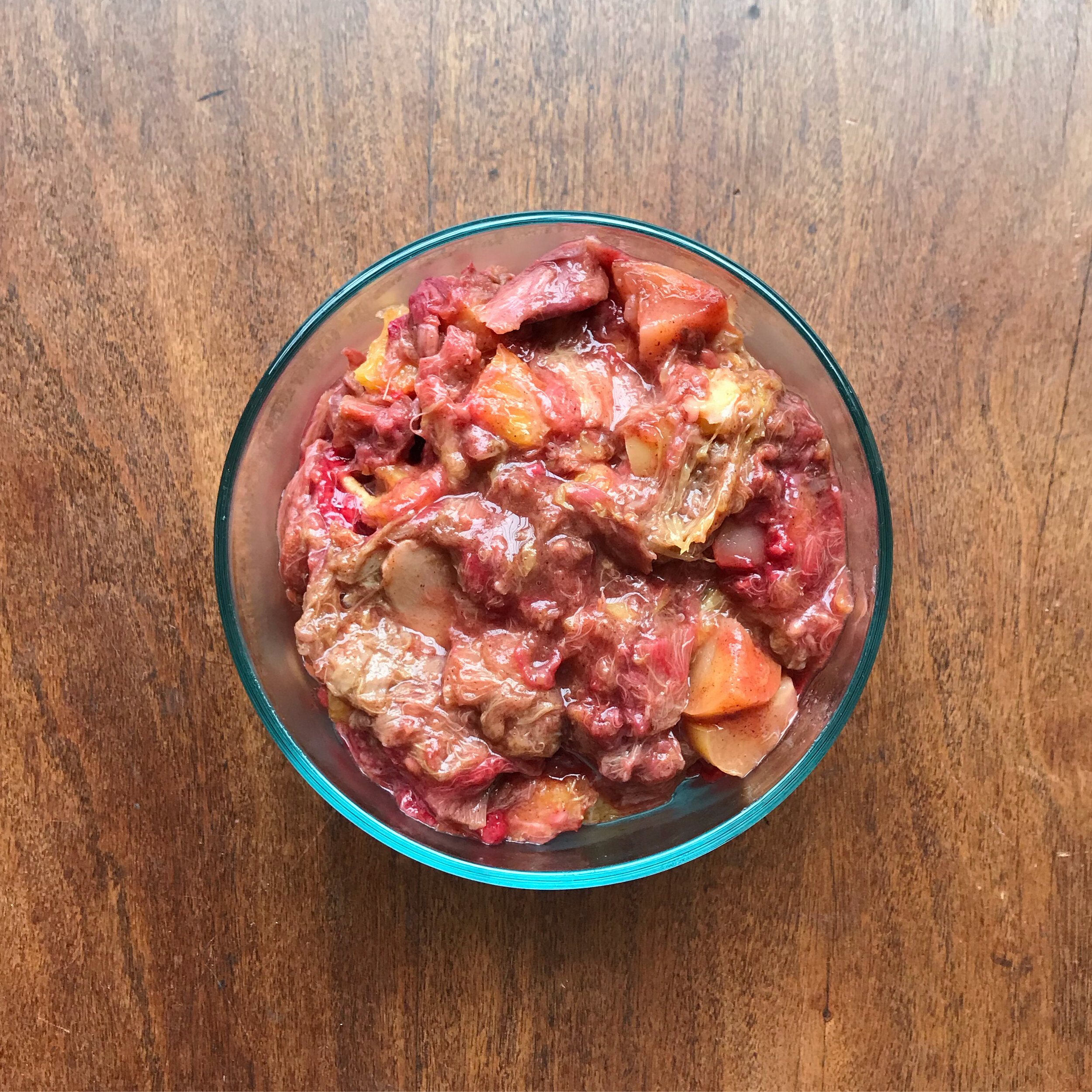 Spiced Stewed Fruit with Rhubarb
