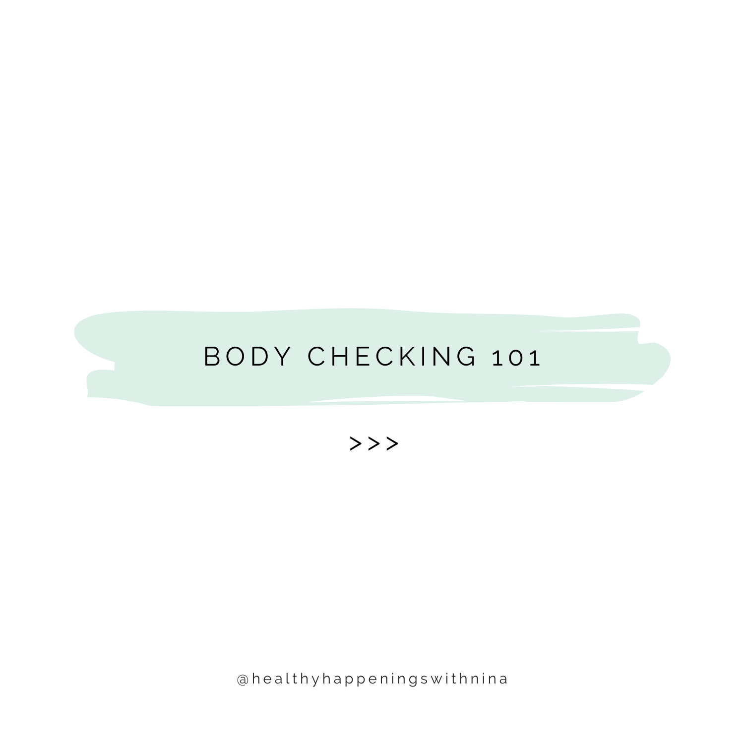 Body Checking 101
