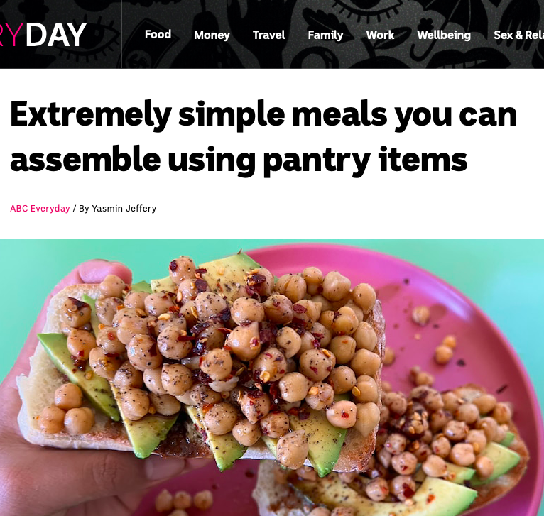 ABC Everyday: Extremely Simple Meals You Can Assemble Using Pantry Items