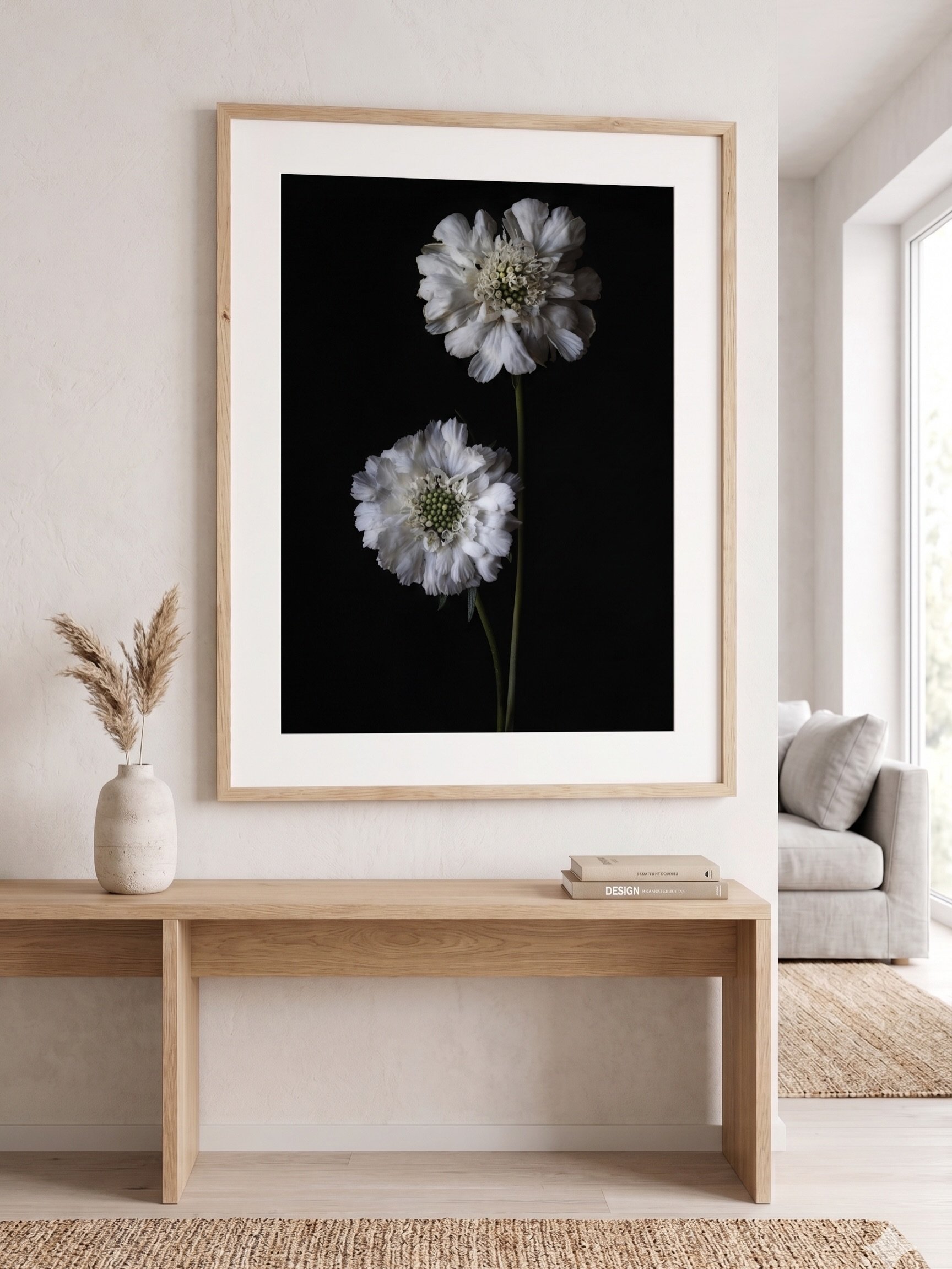 I&rsquo;ve been photographing scabiosa for years - they&rsquo;re one of my favourite flowers to shoot. But stripping everything back to just the stems and the black allows me to see them differently. Especially that green centre, halfway between seed