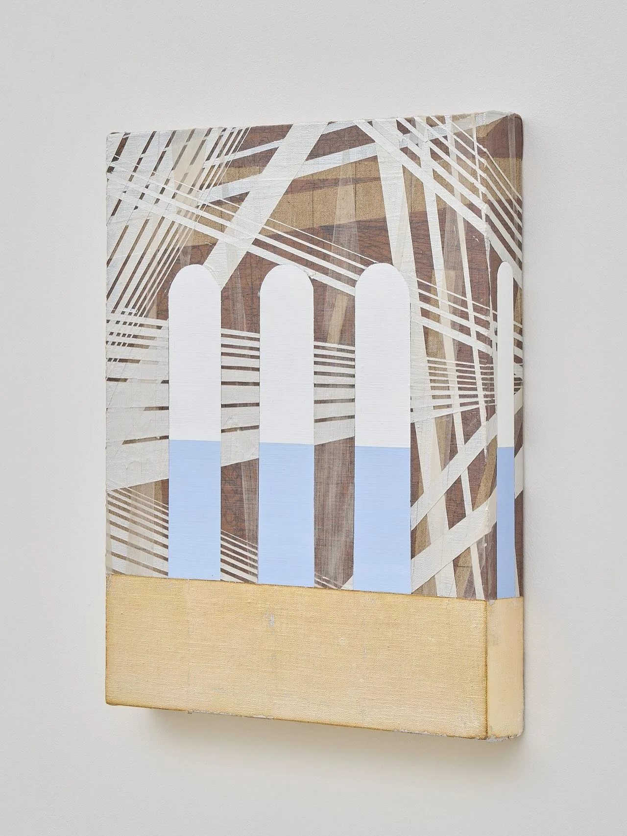 &ldquo;I Was Born in the Silver&rdquo; (2025)
Acrylic, graphite and silver leaf on linen
Exhibited @kotaro_nukaga @tokyogendai 

This work began with the California Incline, the bridge that connects Ocean Ave to the P.C.H. in Santa Monica. I was thin