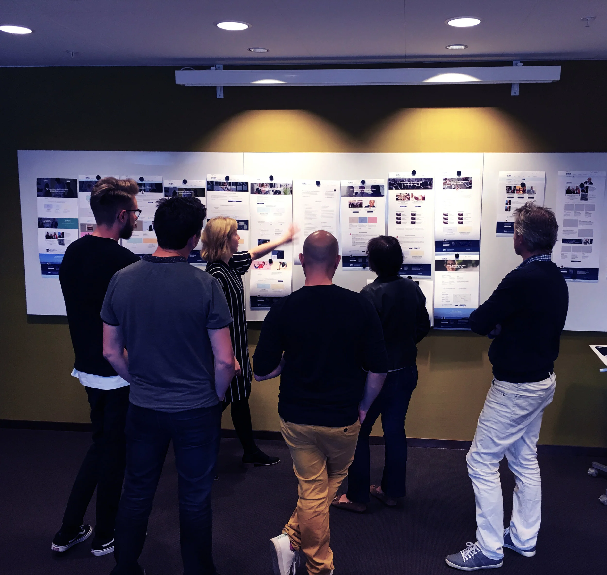 Design review with the marketing team at Svea Ekonomi