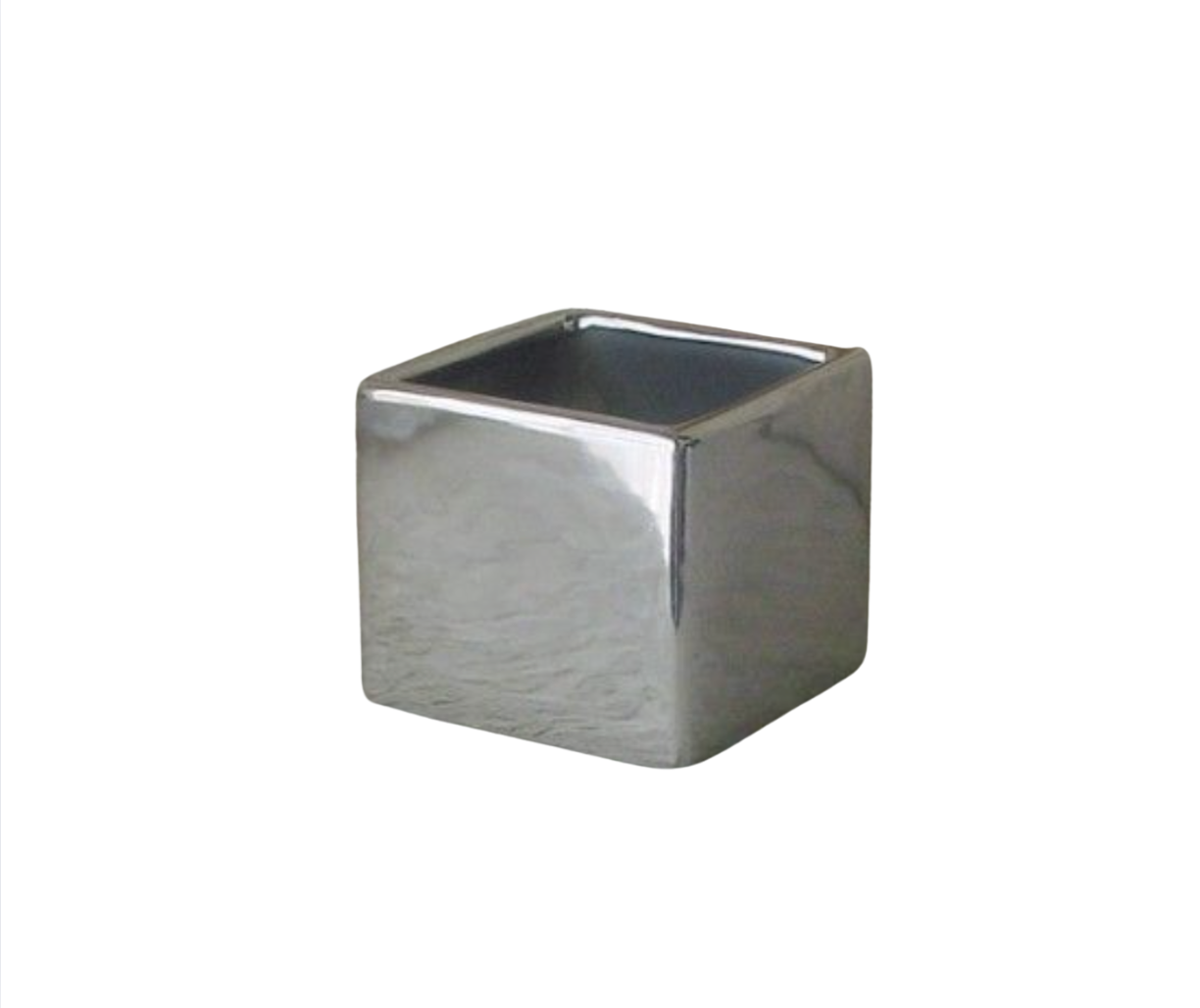 Chrome Square Vase