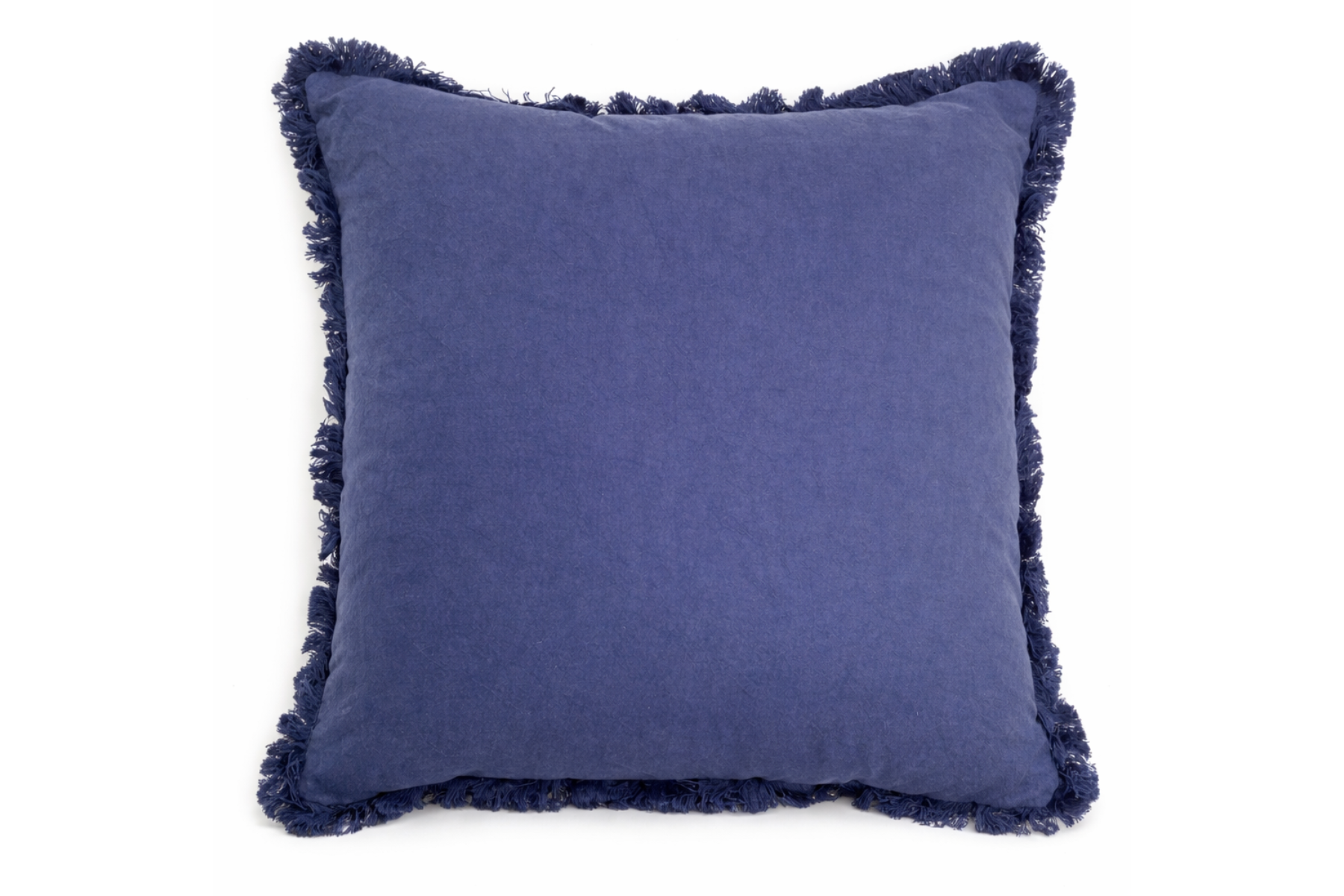 Fringe Pillow - Navy