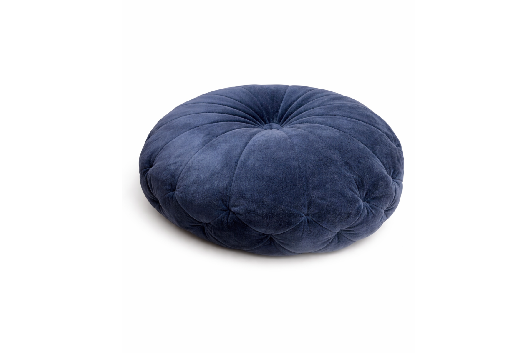 Velvet Pouf - Navy