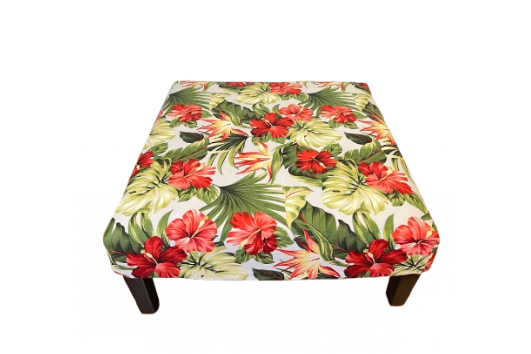 Koby Ottoman - Ecru Palm Flower