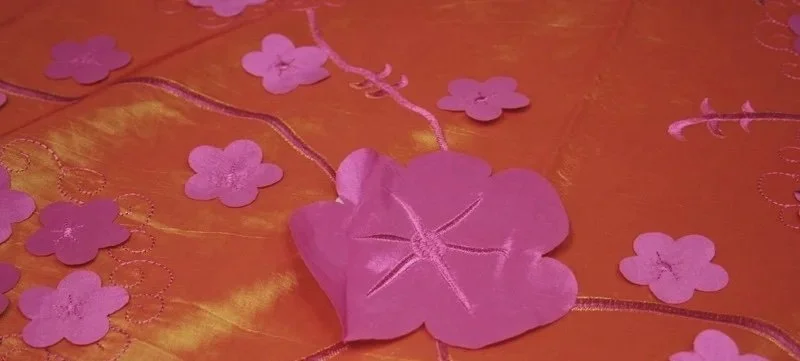 Lily Pad Taffeta - Orange Fuchsia.jpg