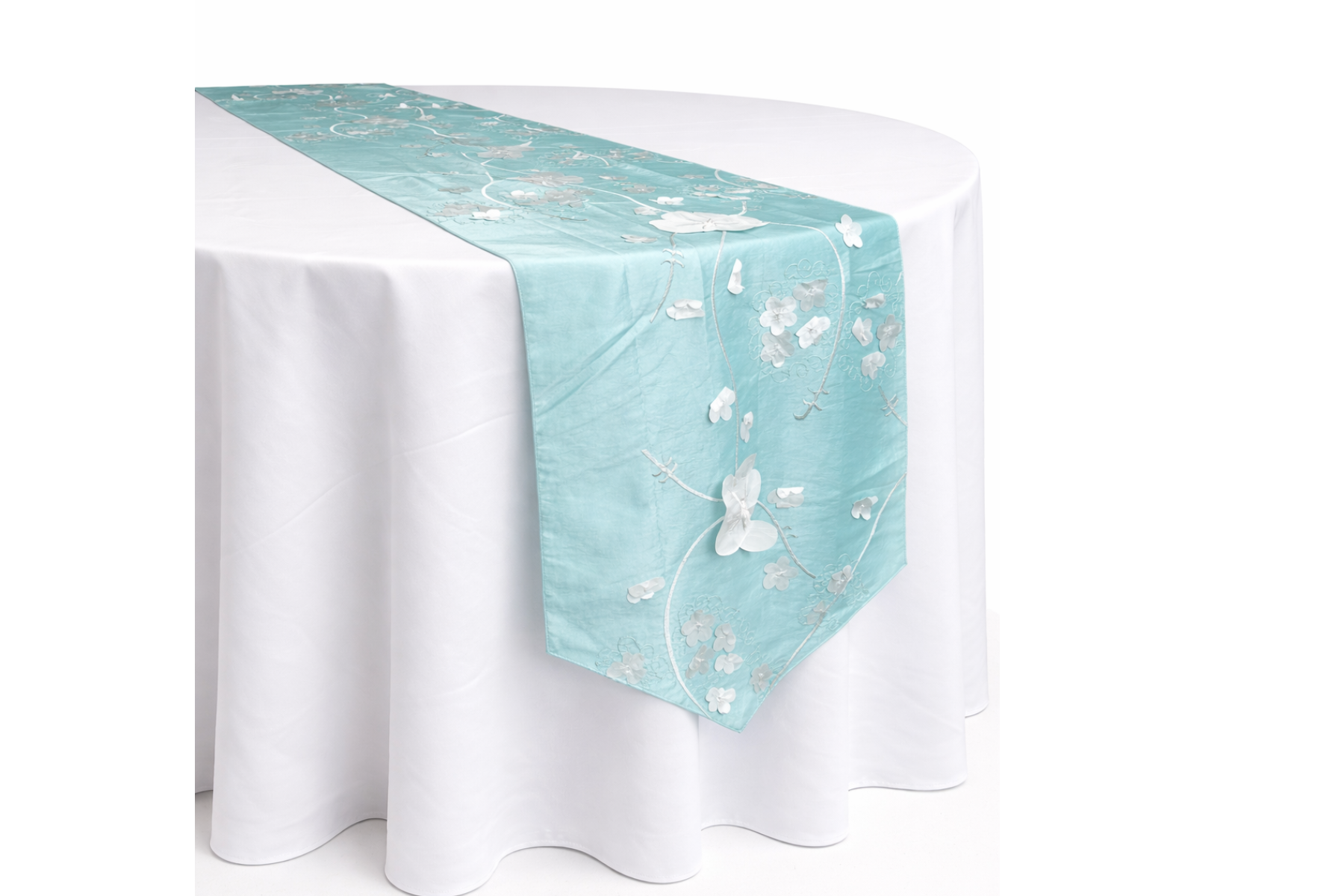 Lily Pad Taffeta Runner - Aqua Listing.png