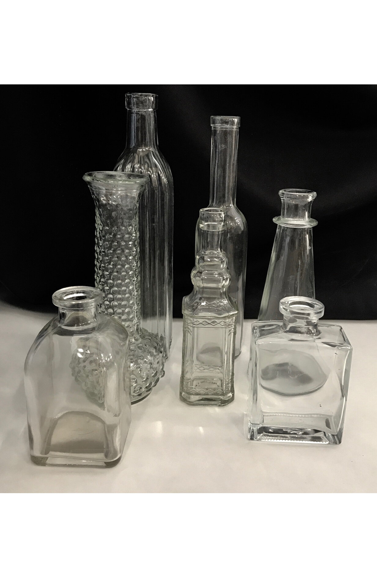 AVB1-Clear-Glass-Vintage-Bottles-7-Assorted-Sizes-QTY-123.jpg