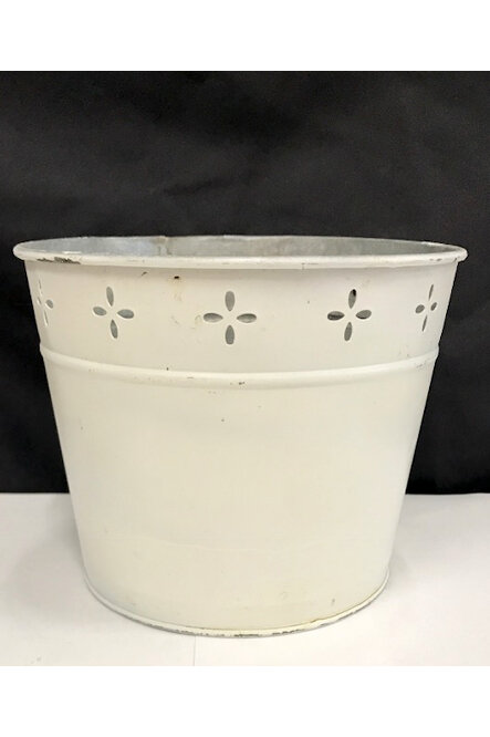 6” White Tin Pail