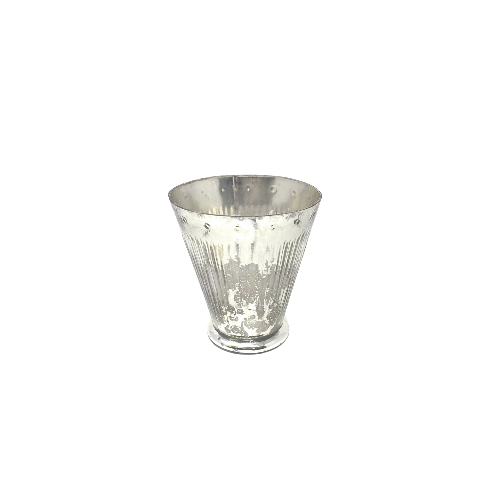 Antique Mercury Ribbed &amp; Tapered Vase