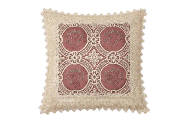 Embroidered Pillow - Pink