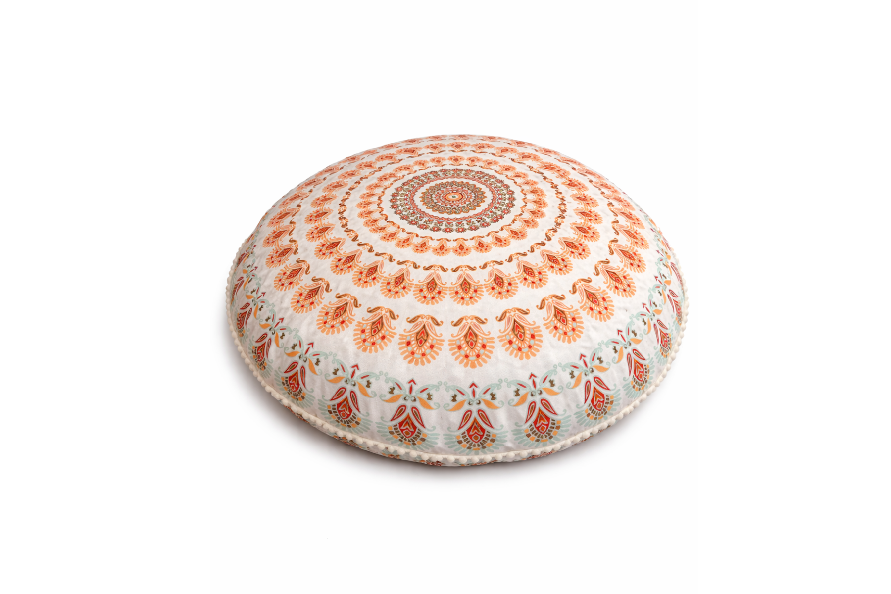 Mandala Pouf - Orange