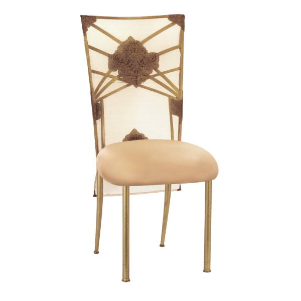 Organza Chair Back - Medallion Fanfare Gold Front.png