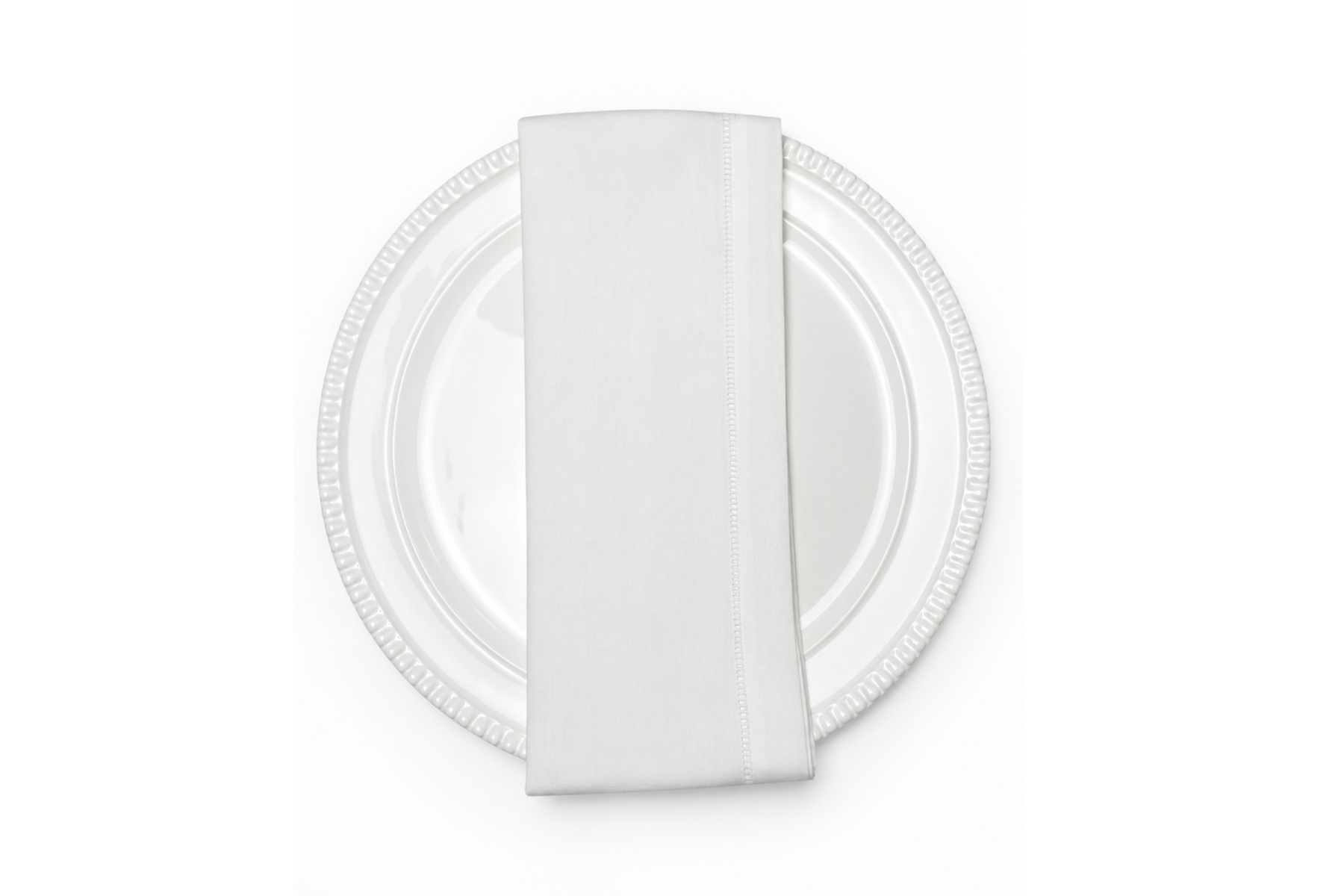 Hemstitch Napkin - White