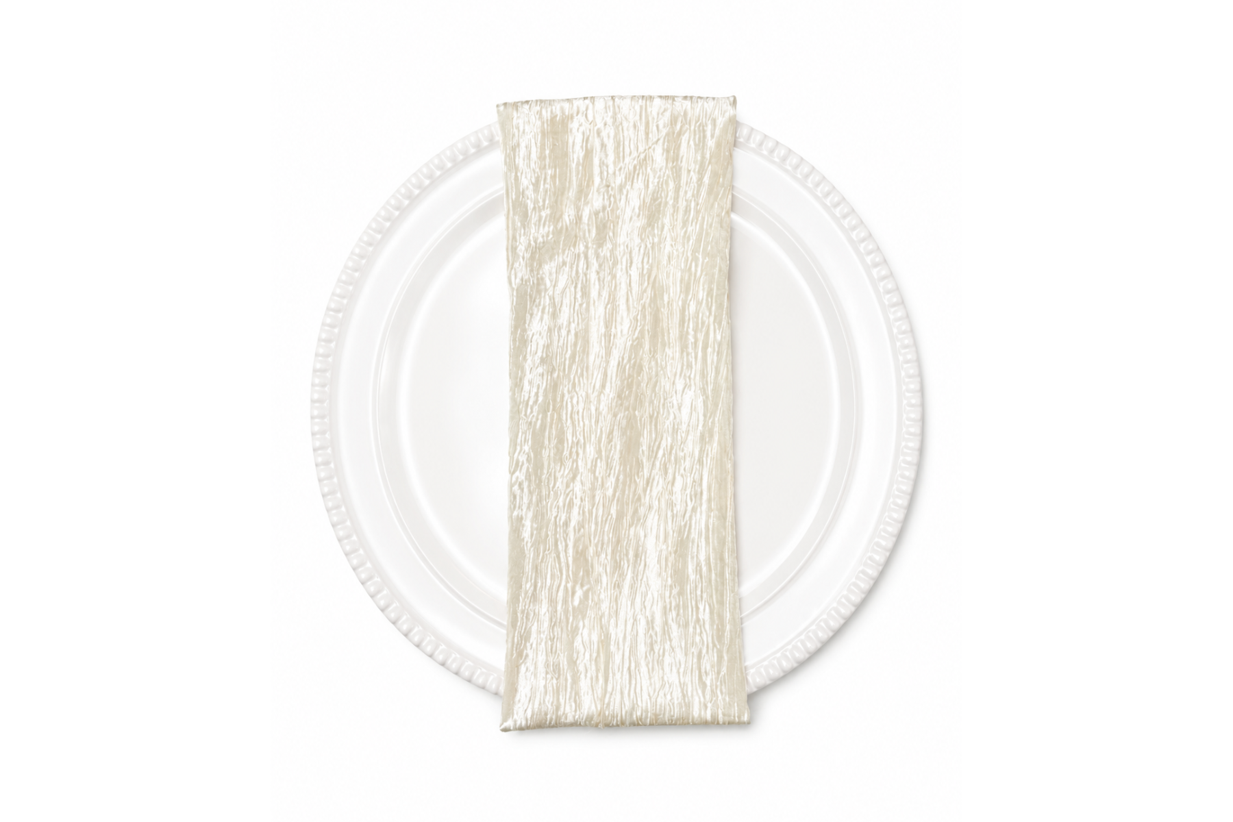 Crush Taffeta Napkin - Ivory Thumb.png