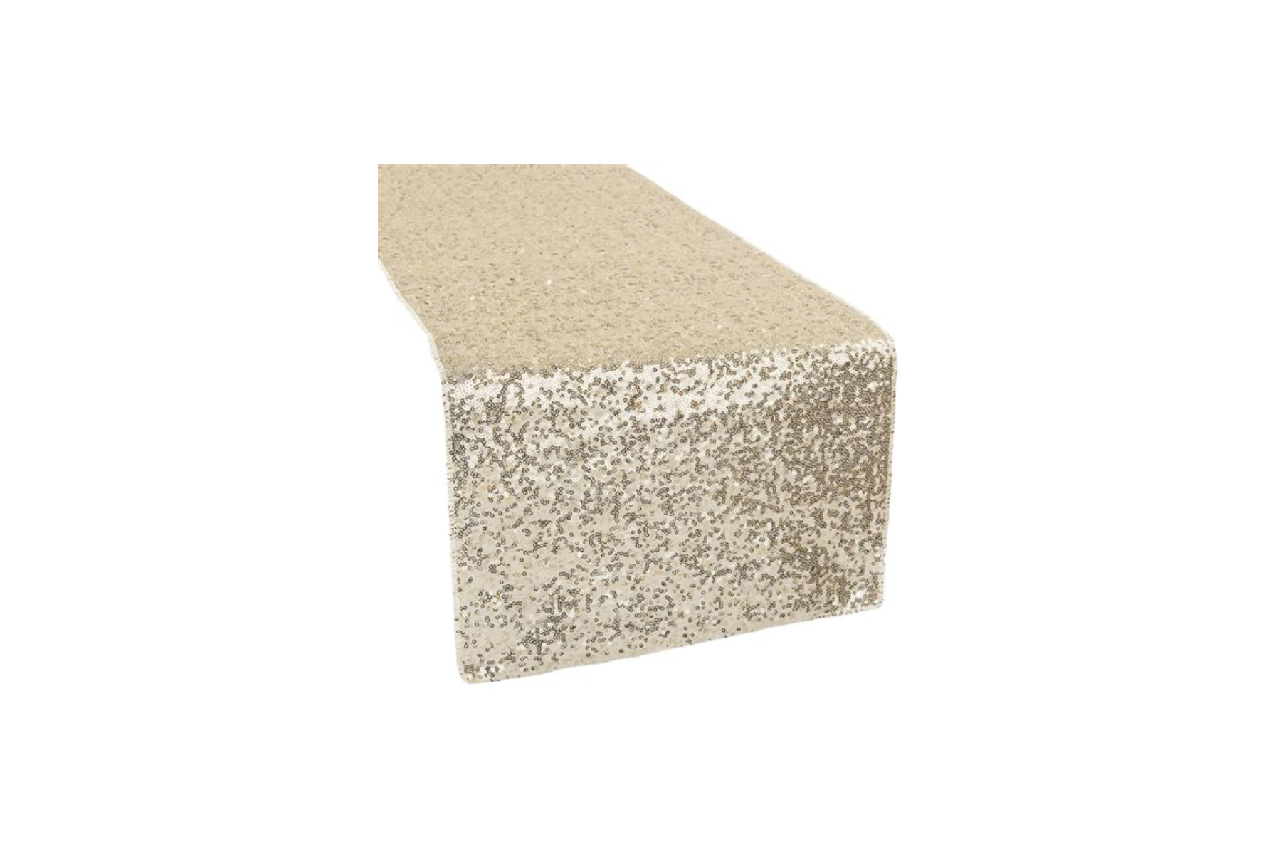 Solid Glitz Sequins Runner - Champagne