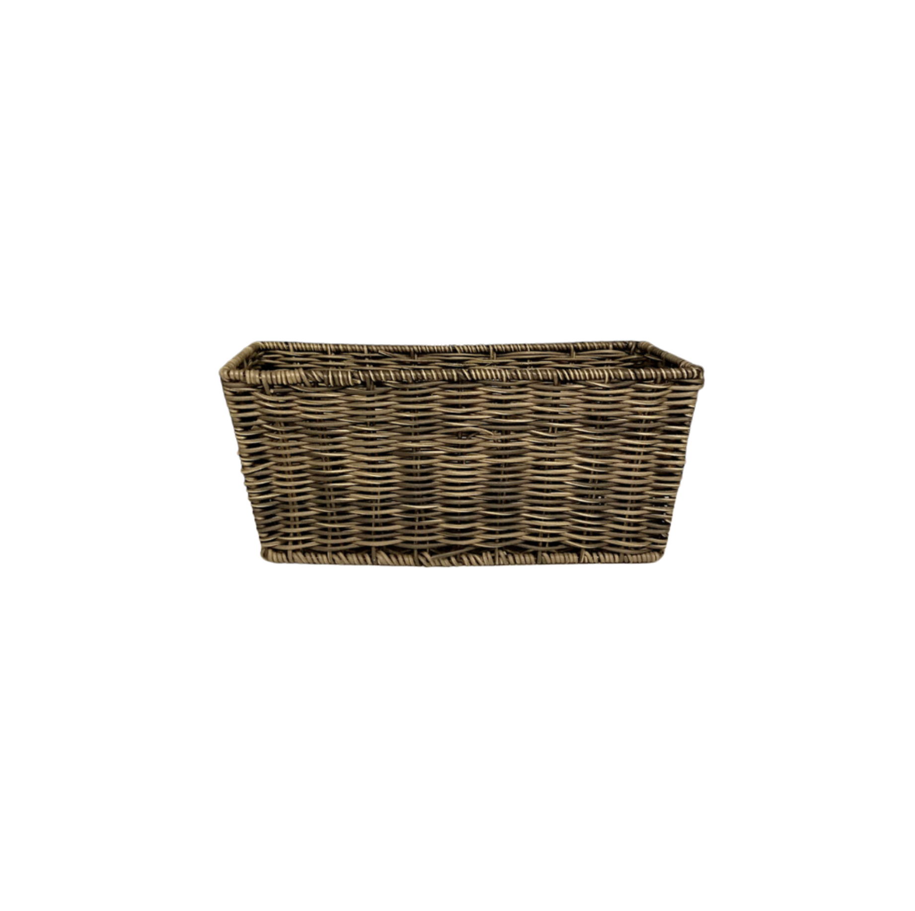 Dark Rectangle Wicker Basket