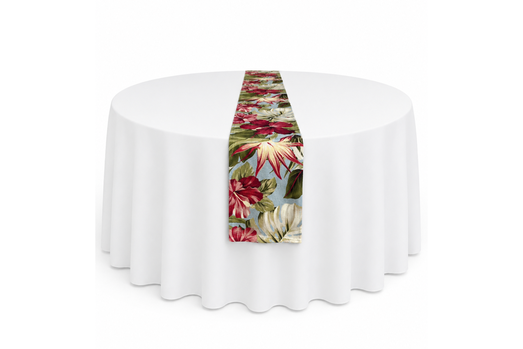 Bark Cloth Sash - Powder Blue Hawaii Print List.png