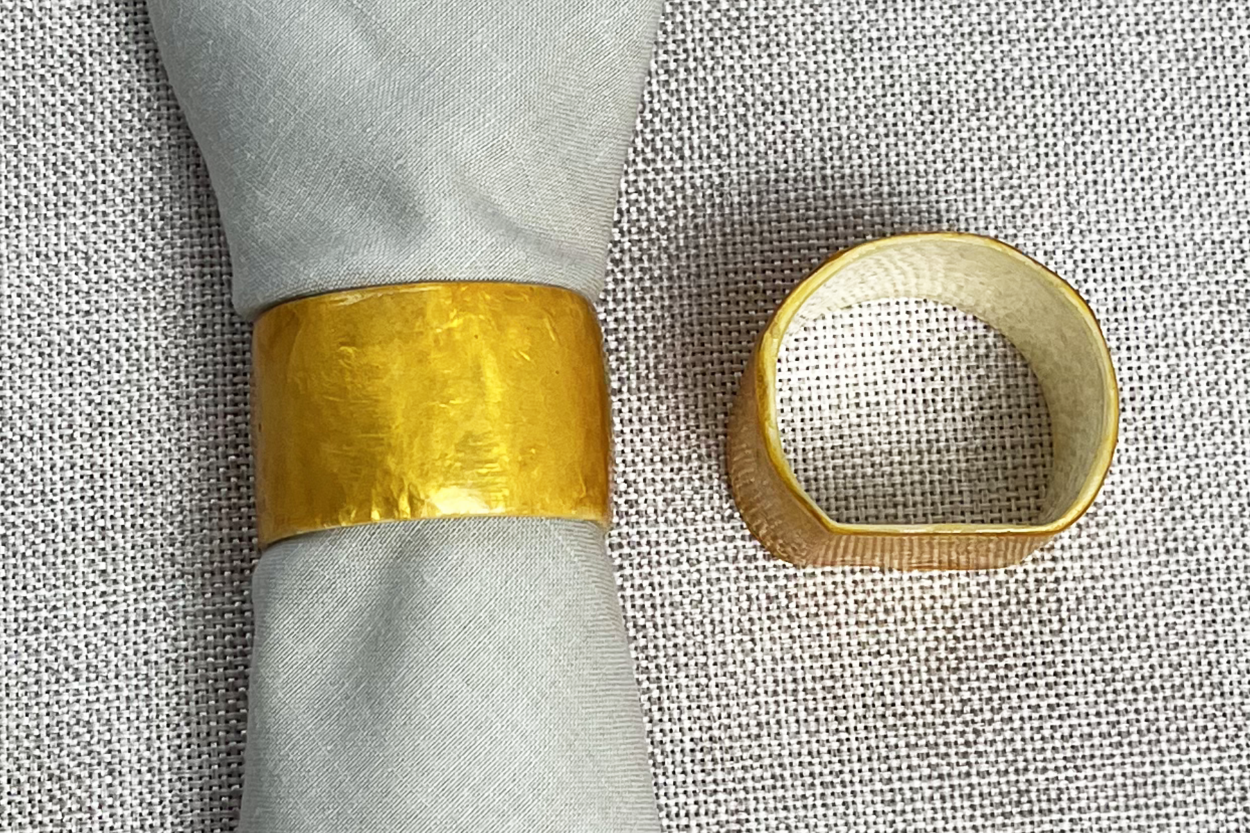 Capiz Shell Napkin Ring - Gold