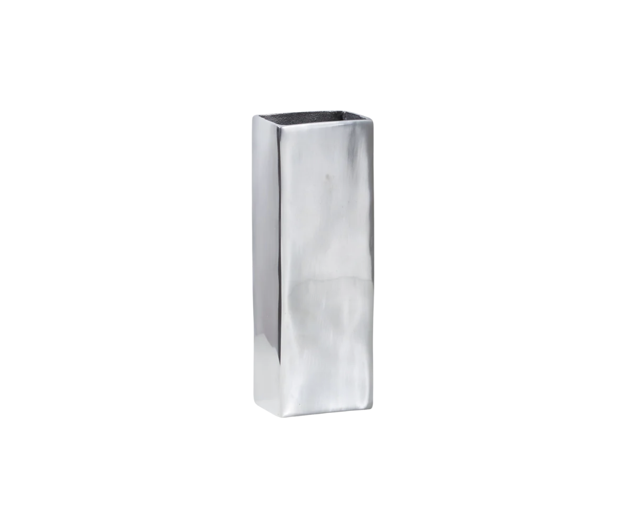 Tall Chrome Rectangular Vase