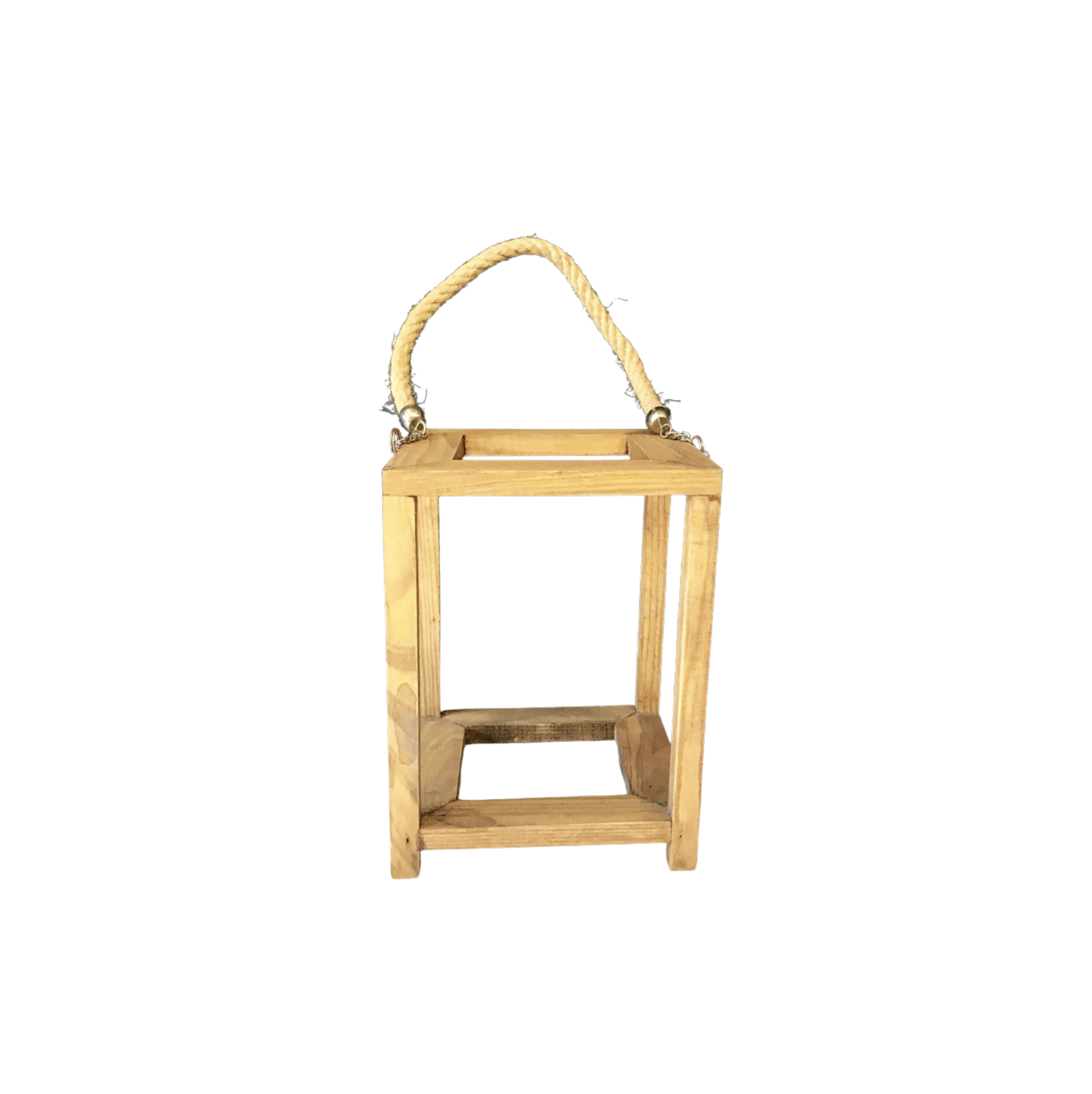 9” x 6.25” Light Wood Lantern Frame