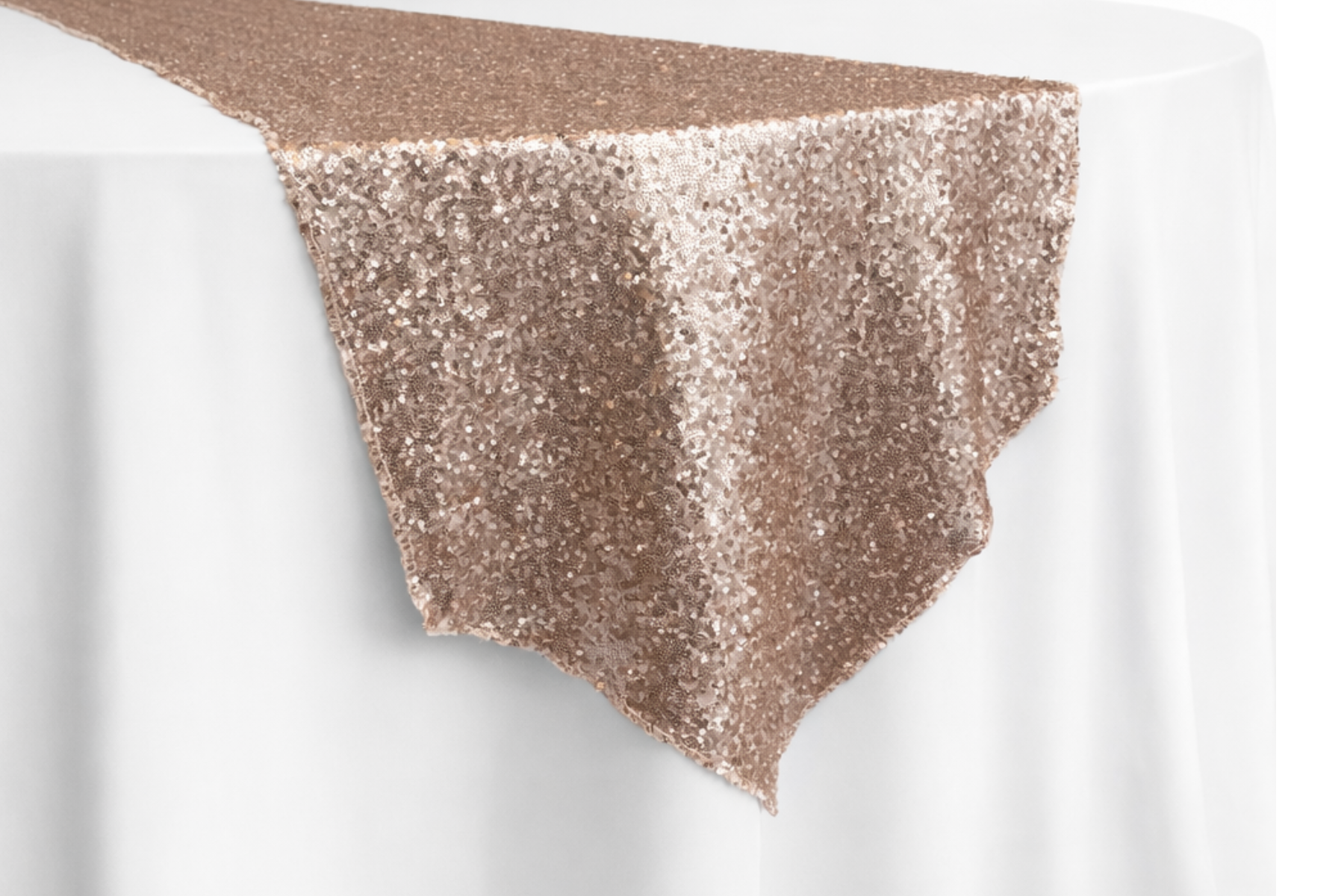 Solid Glitz Sequins Runner - Champagne