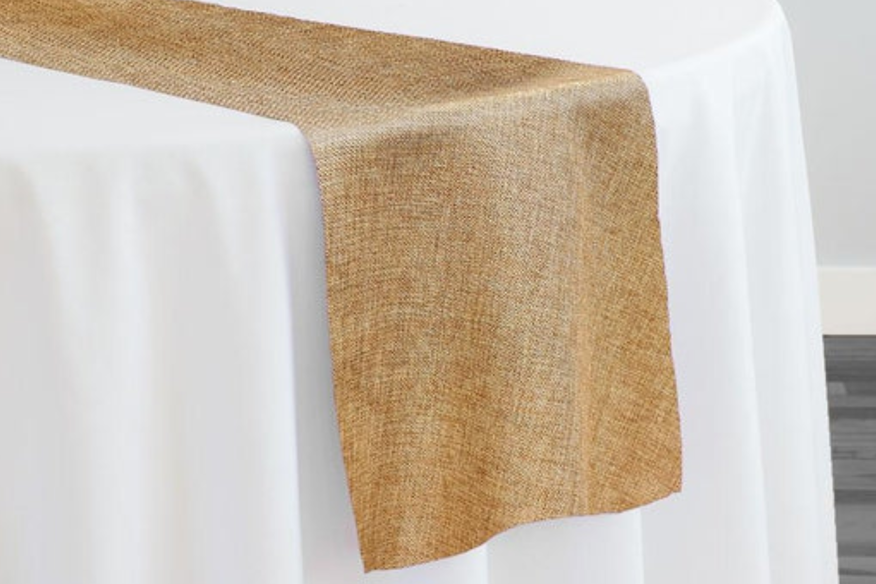 Imitation Burlap Runner - Honey