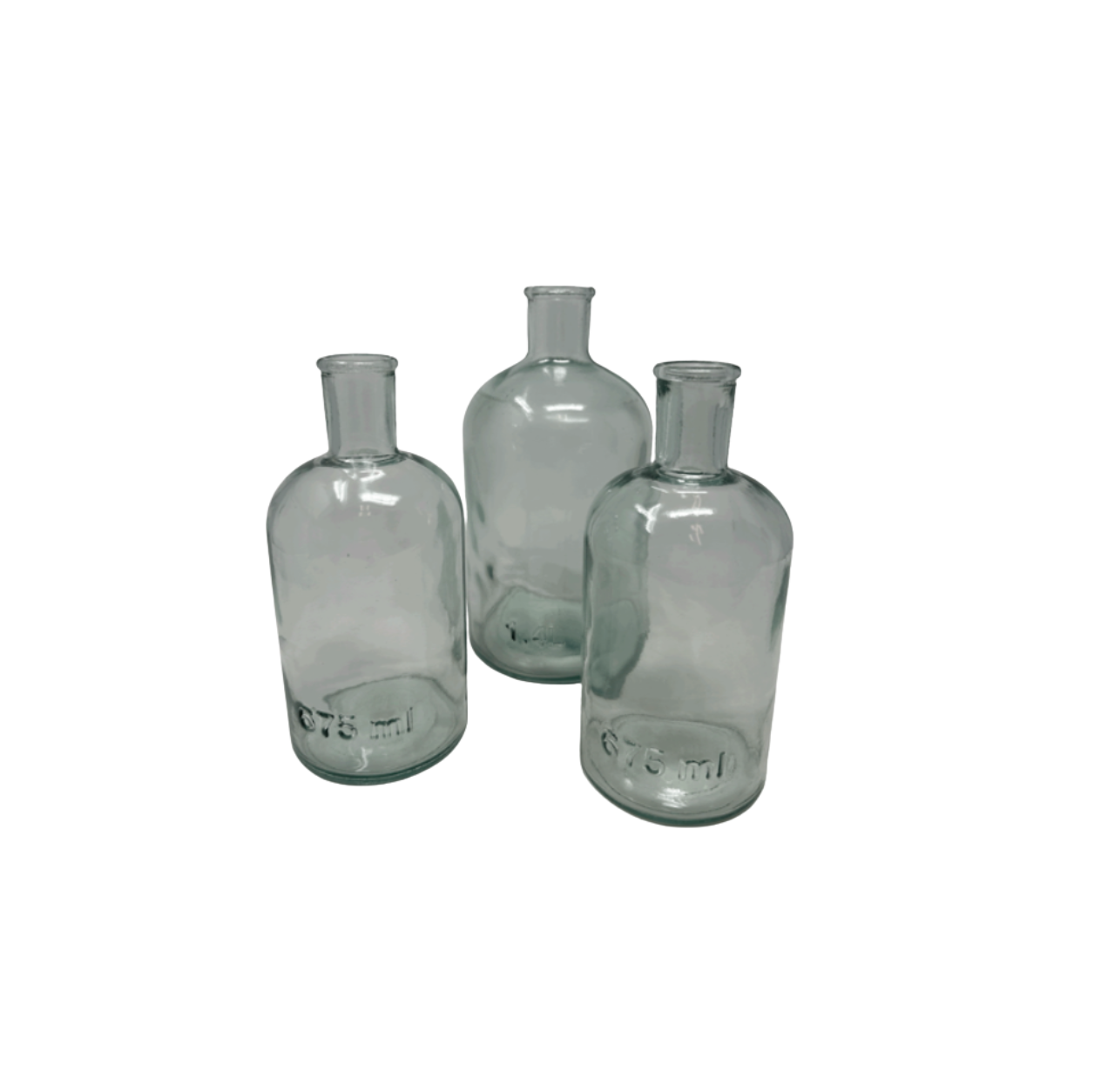 Set of 3 Glass Bottles w/ml L Print