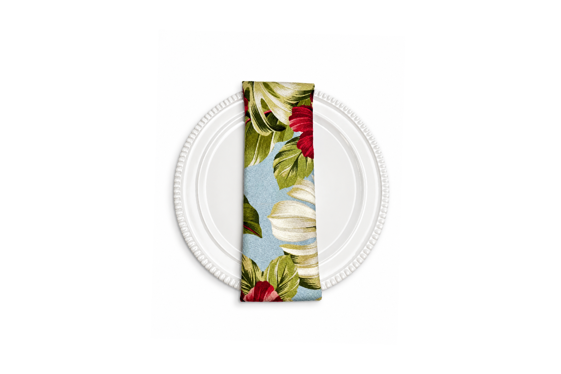 Bark Cloth Napkin - Powder Blue Hawaii Print List.png