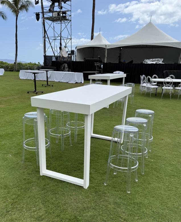 White Pub Tables