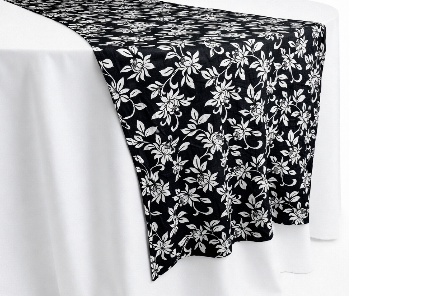 Tropical Flower Runner - Black & White Thumb.png