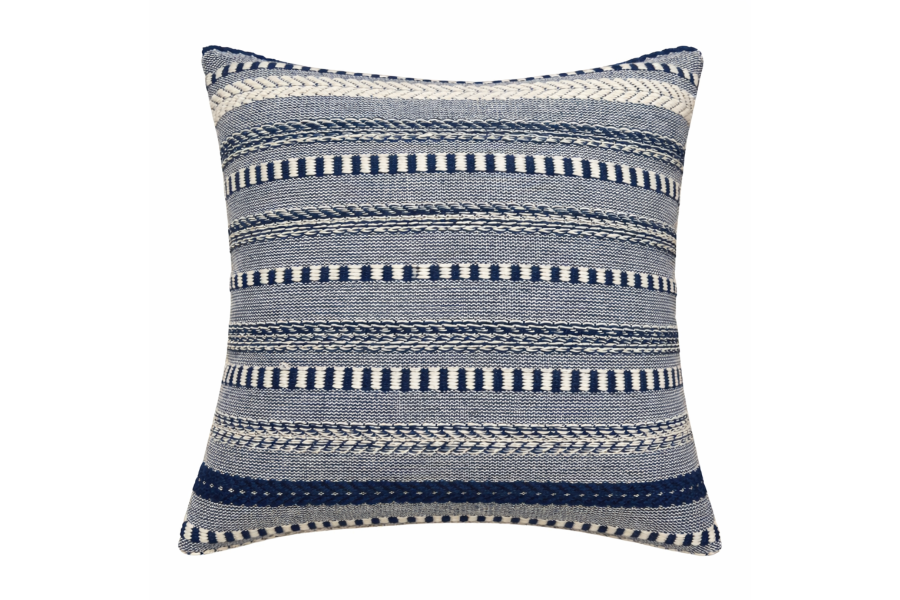 Woven Pillow - Navy Stripe