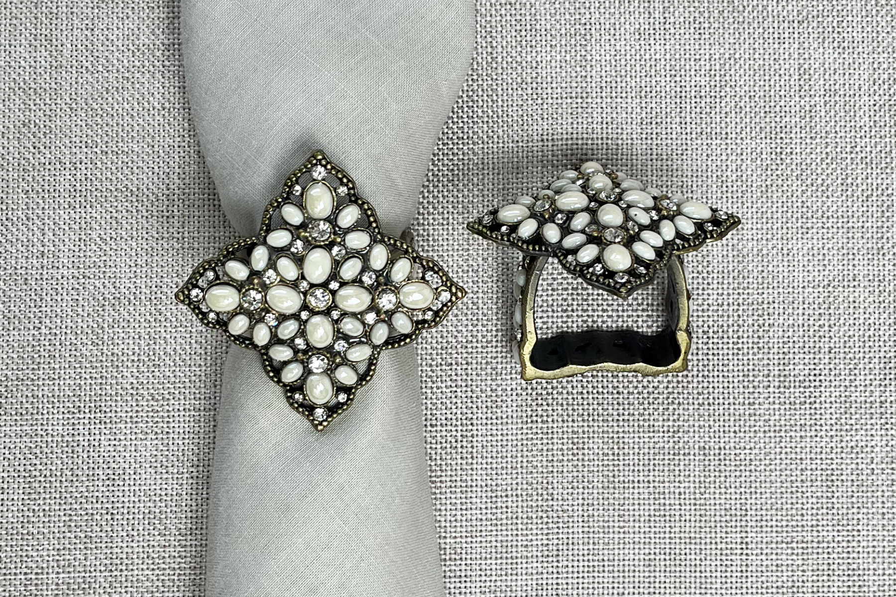 Gatsby Napkin Ring - Pearl