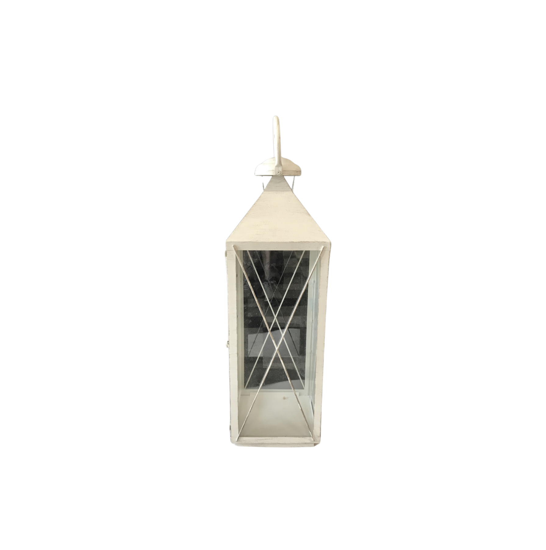 30” Tall White Lantern