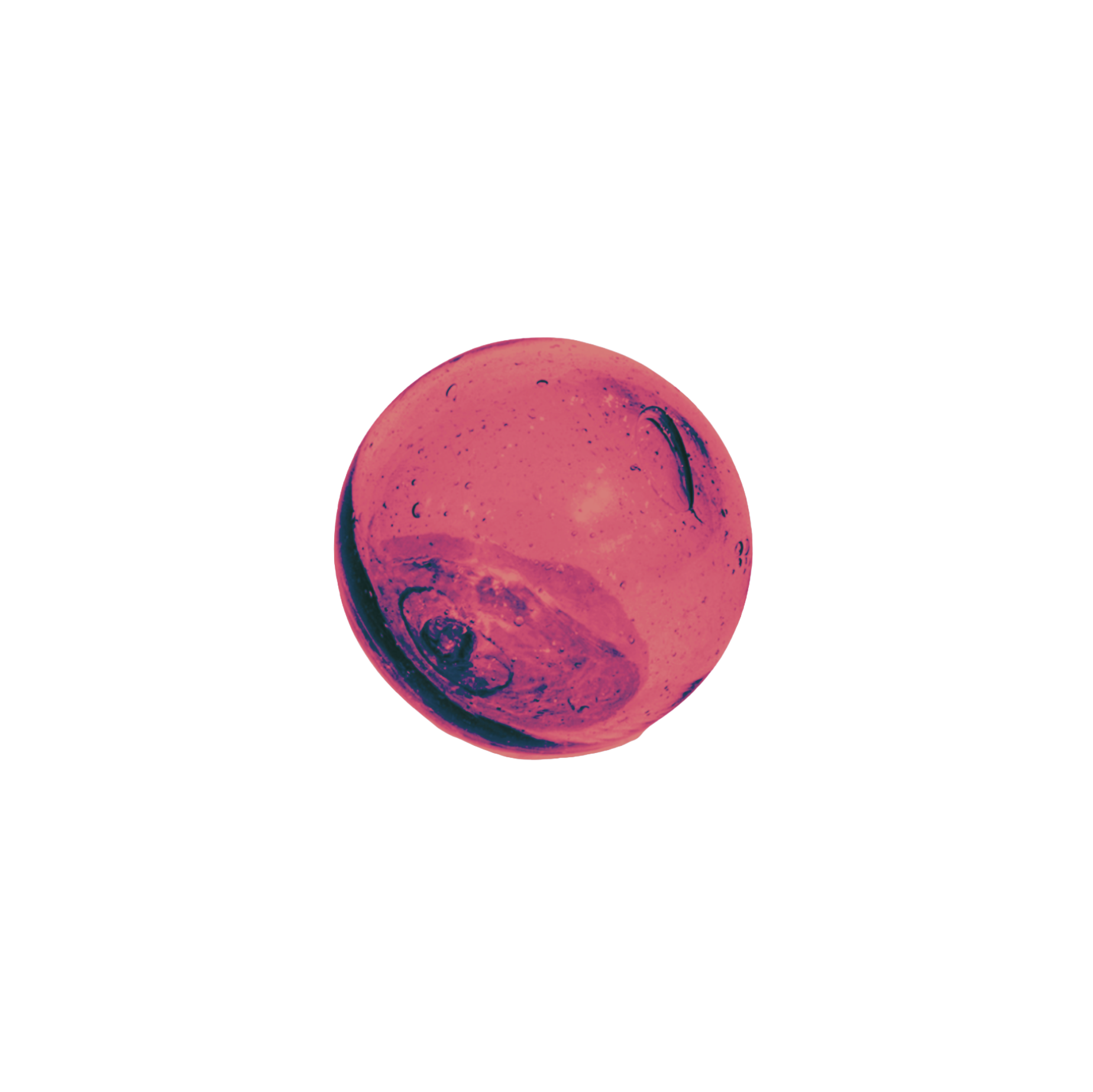 Red Japanese Sea Glass Float