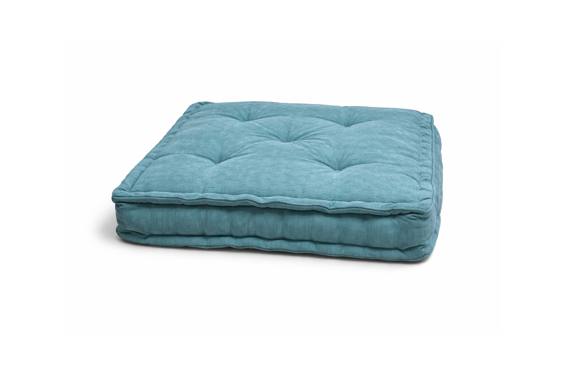 Square Floor Pouf - Teal