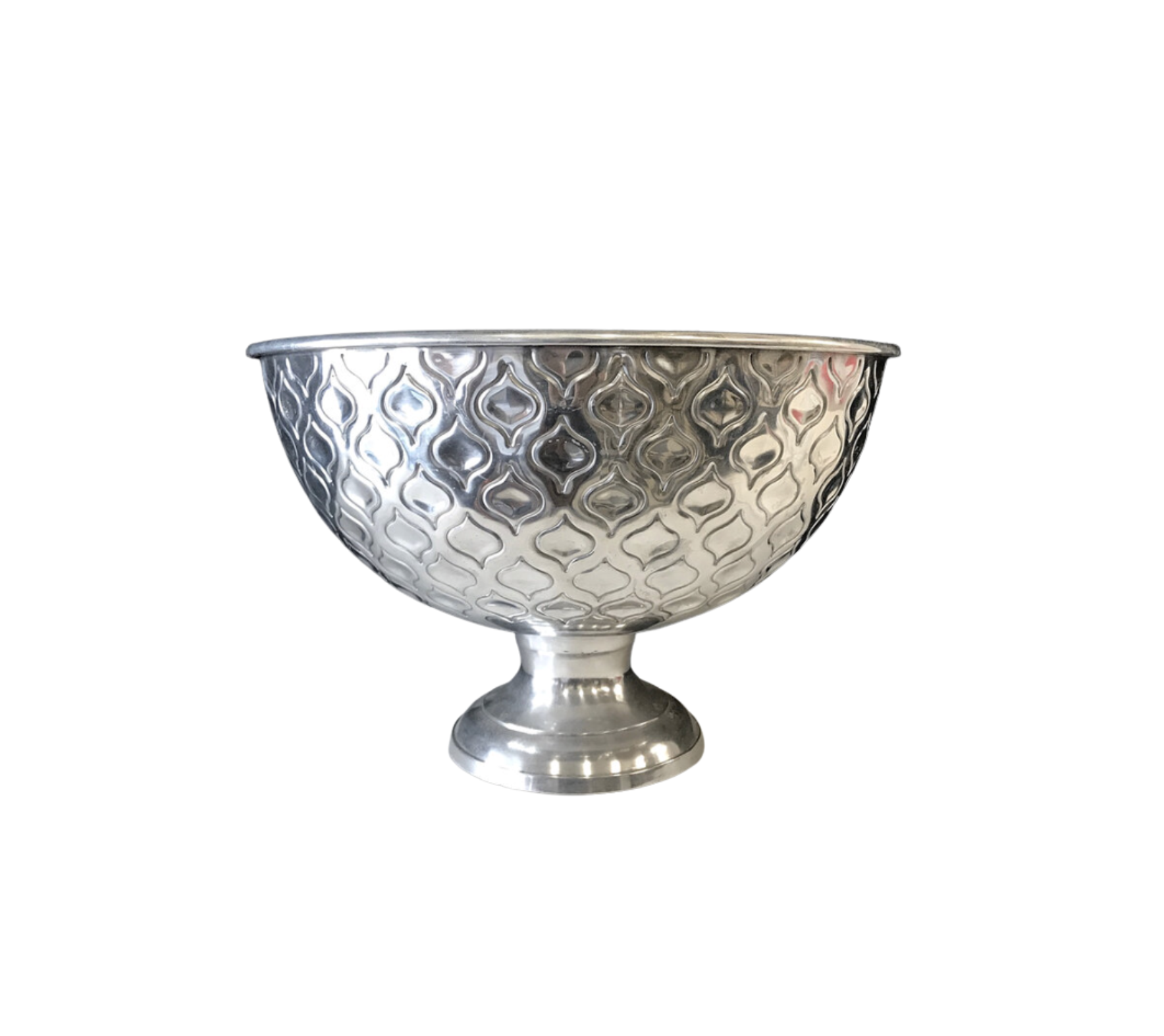Silver Patterned Pedestal Bowl