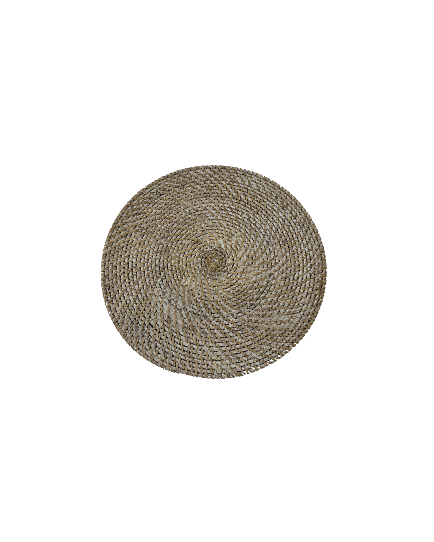 Whitewash Rattan Charger