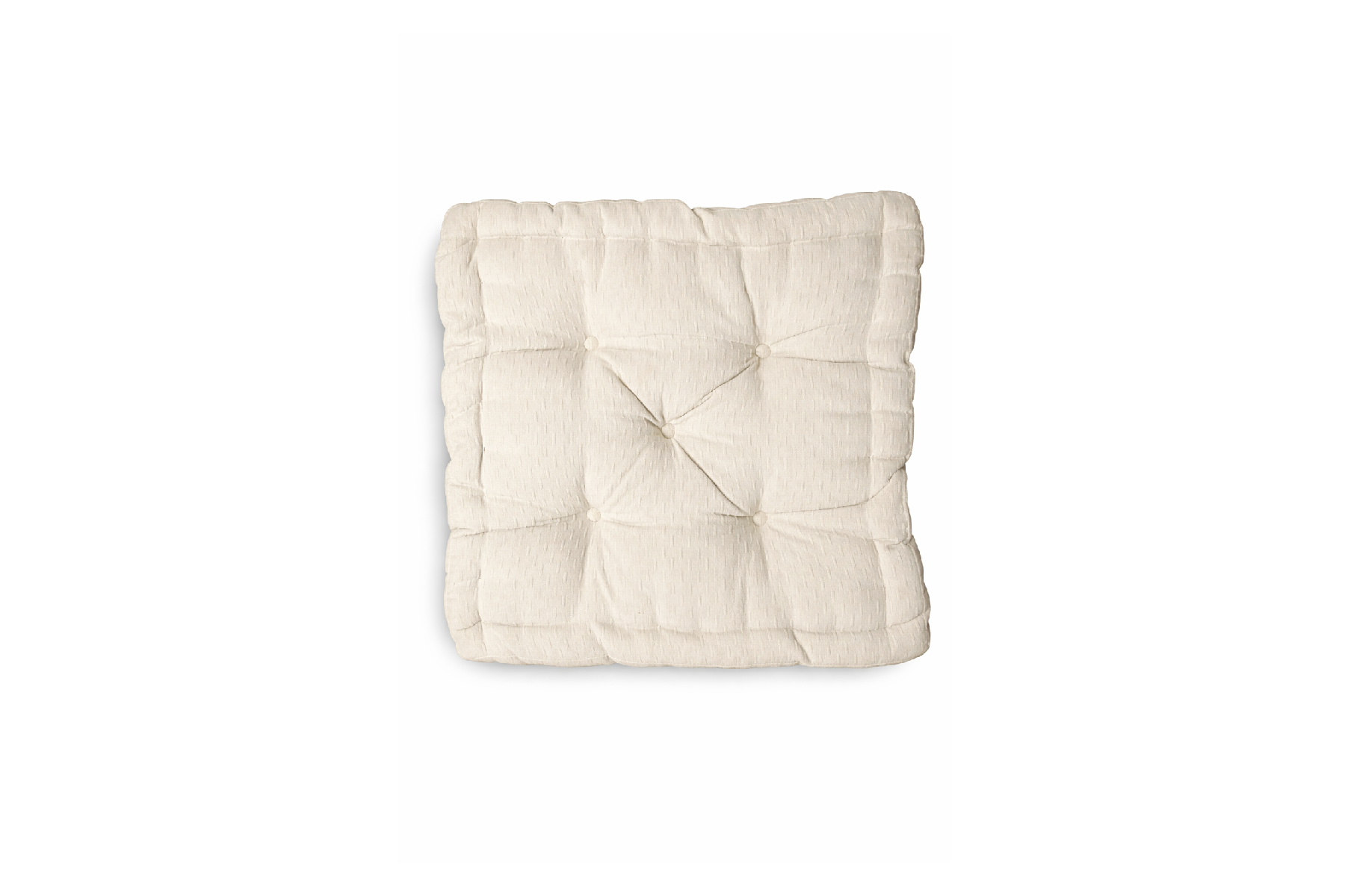 Square Floor Pouf - Cream Overhead Listing.png