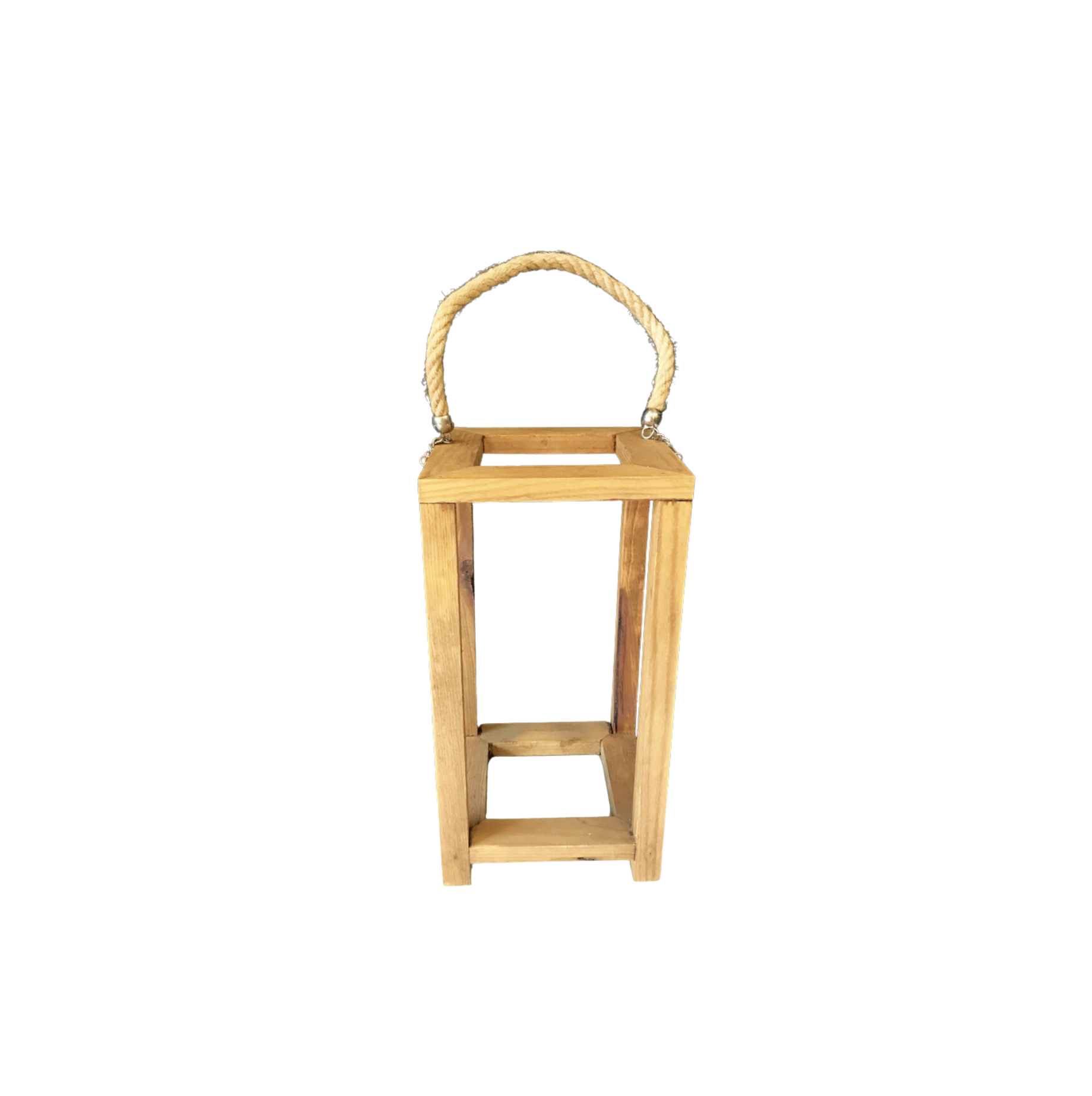 12” x 6.25” Large Light Wood Lantern Frame