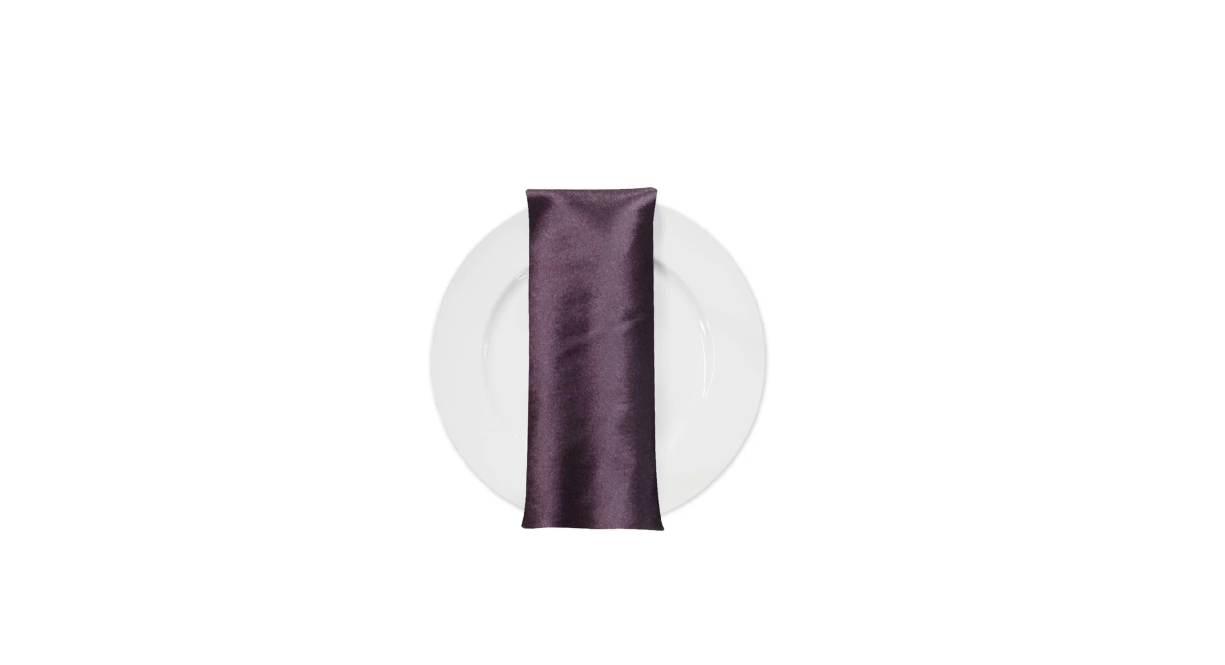 Shantung Satin (Reversible) Table Napkin in Eggplant
