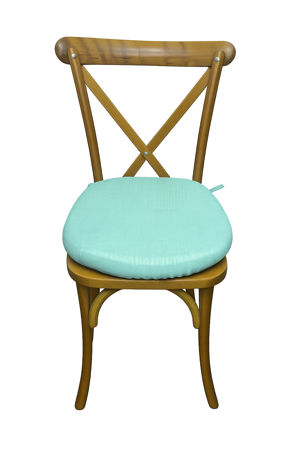 Crossback / Chiavari Cushion Cover - Teal Linen