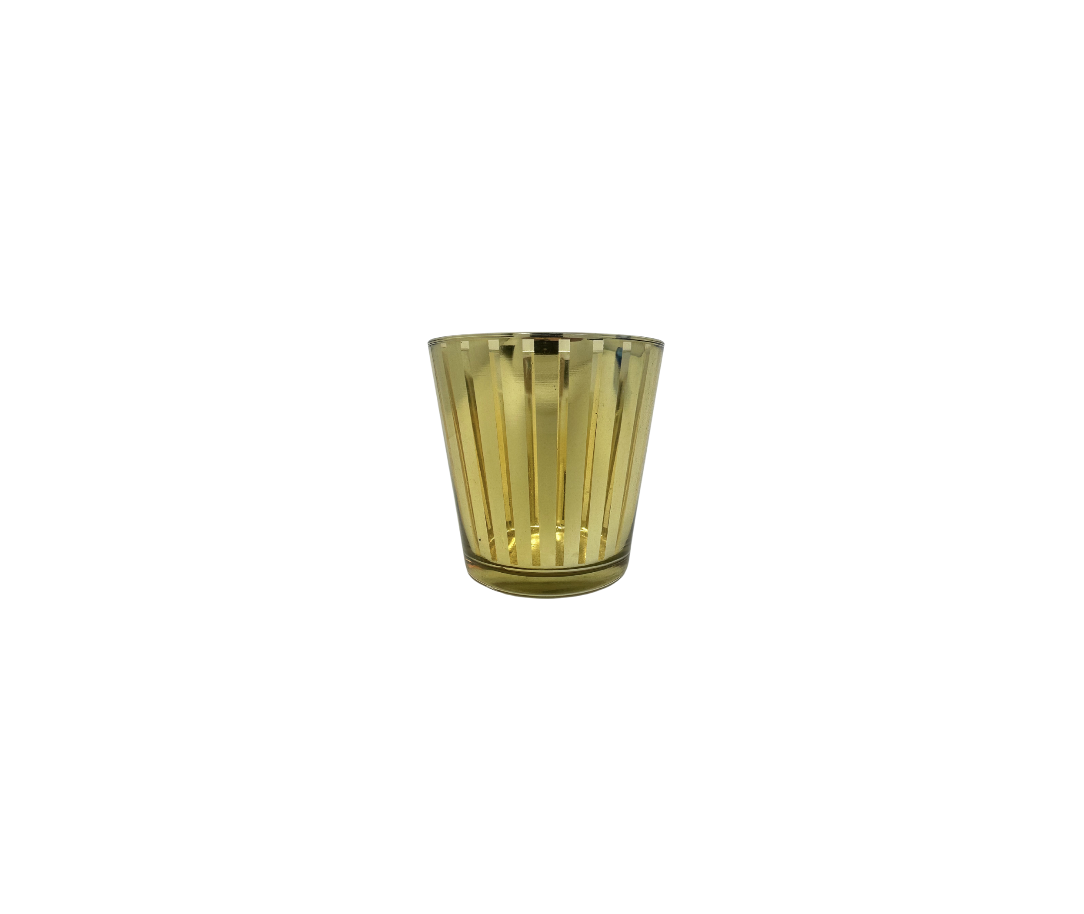 Wide Mouth Gold Striped Votive