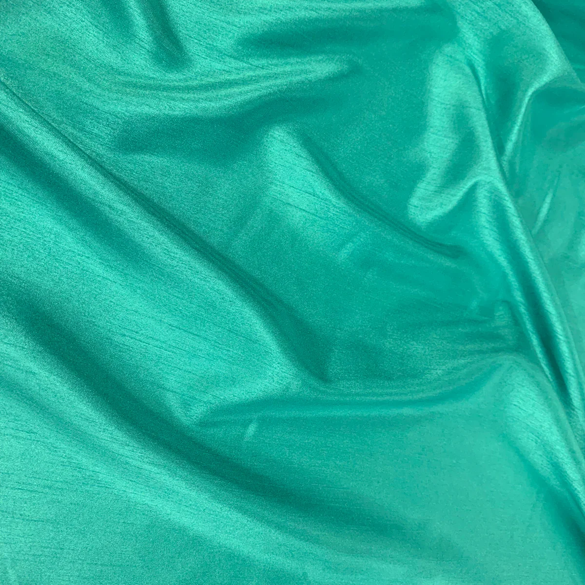 Shantung Satin Linen (Reversible) - Teal Green