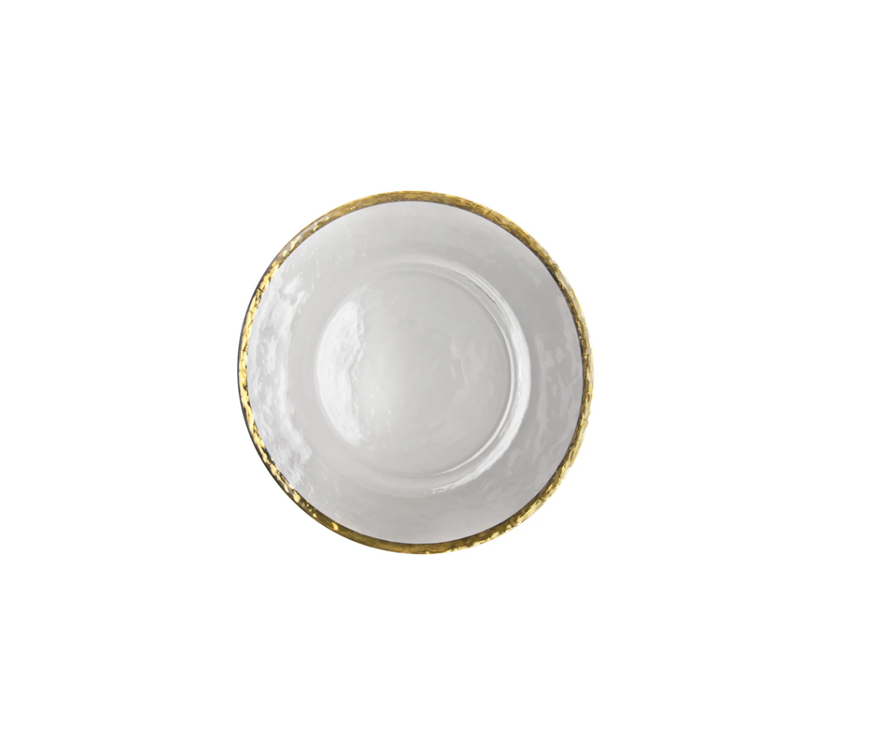 Alpine Gold Hammered Glass Charger (Italy)