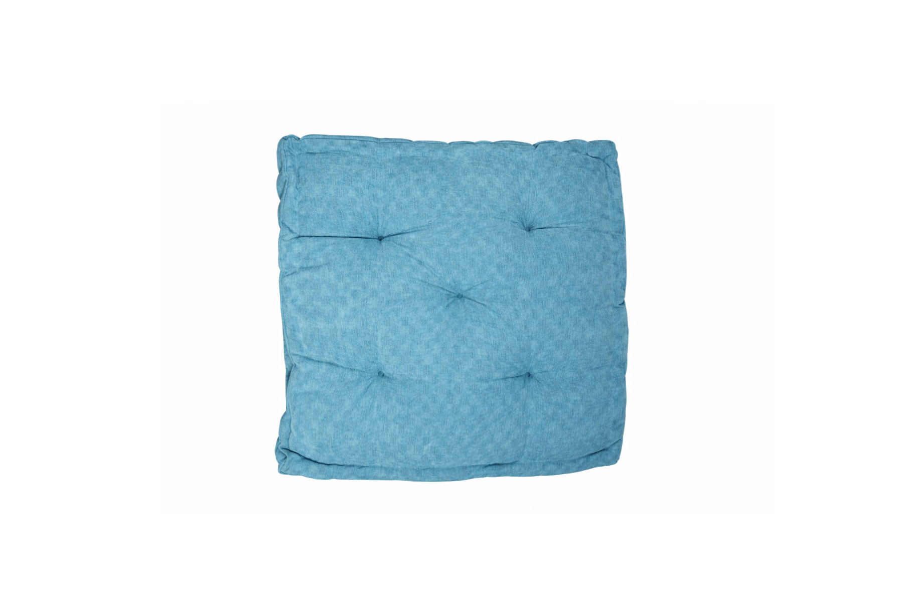 Square Floor Pouf - Teal Overhead Listing.png