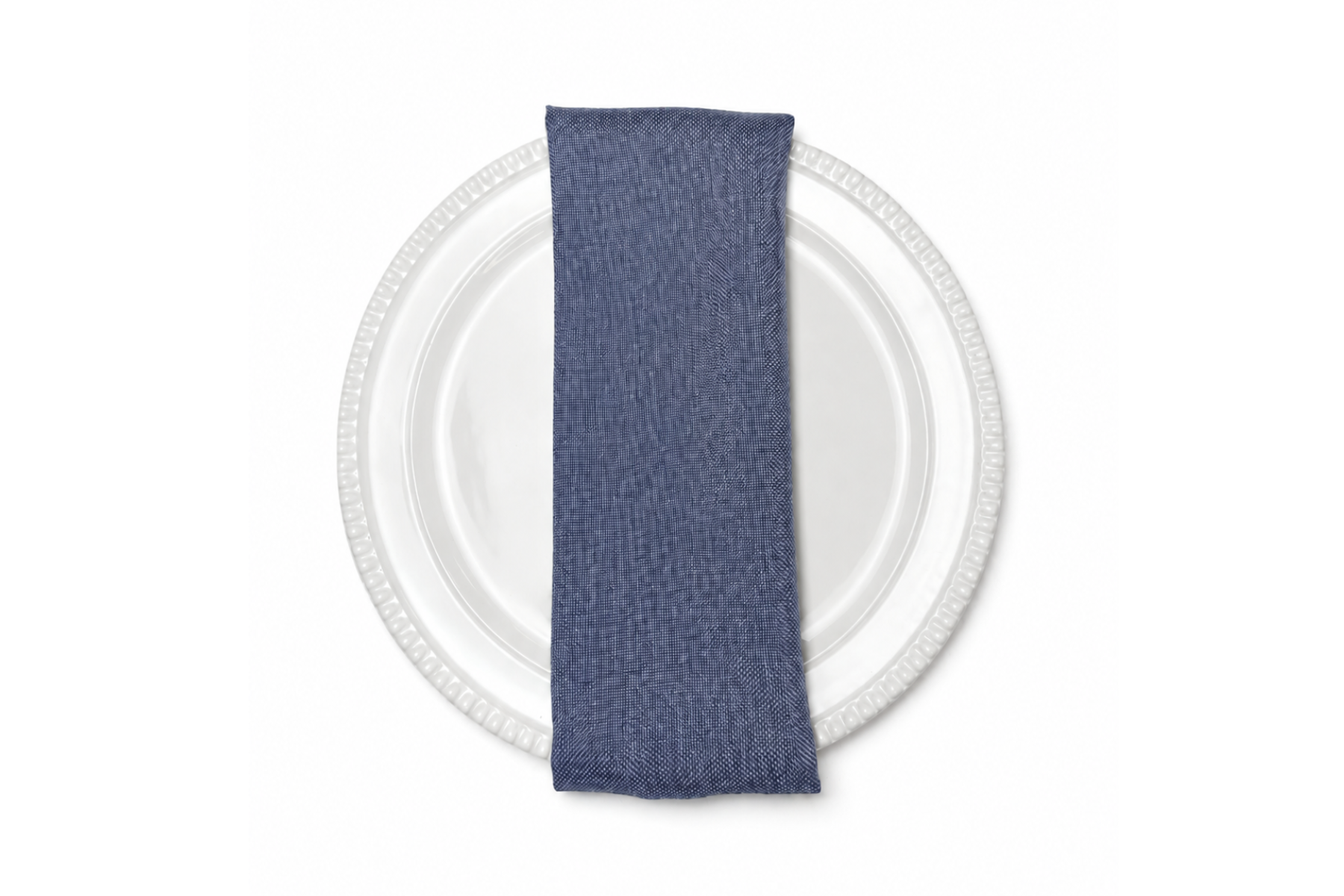 Vintage Linen Napkin - Navy